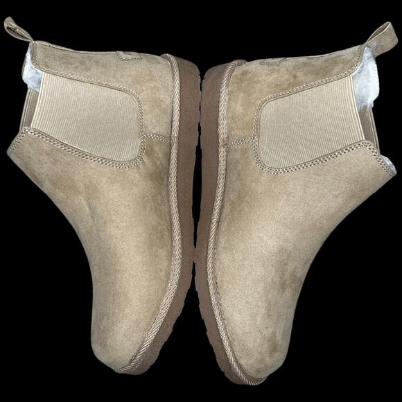 MAKALU Elyse Women's Size 6.5 Ankle Boot Cream Faux Fur Lined Rope Detail - Picture 9 of 14